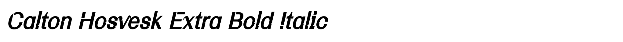 Calton Hosvesk Extra Bold Italic image